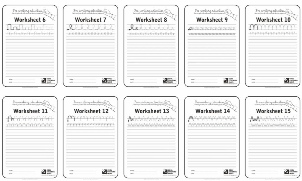 Rakstitprasmes – vingrinajumi – Pre-writing activities – Cool Coloring Pages